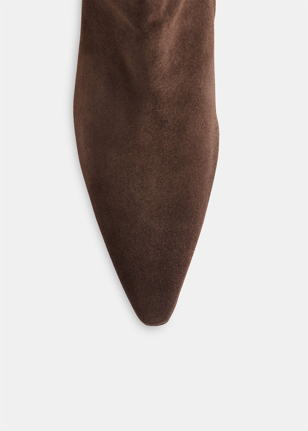 Suede Pointed Kitten Heel Boot