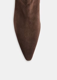 Suede Pointed Kitten Heel Boot