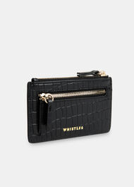 Croc Zip Top Card Holder Purse
