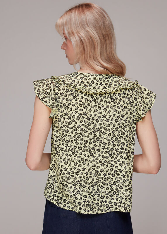 Yellow Buttercup Oversized Collar Top