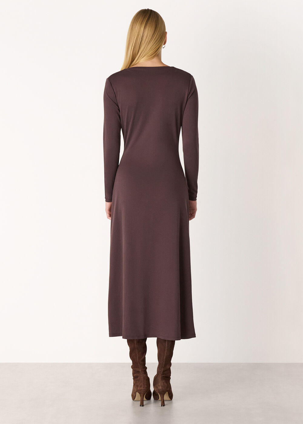 Ruched Detail Midi Dress