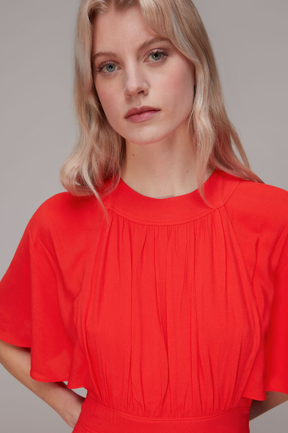Amelia Cape Sleeve Dress