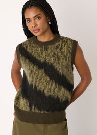 Zebra Print Knitted Tank