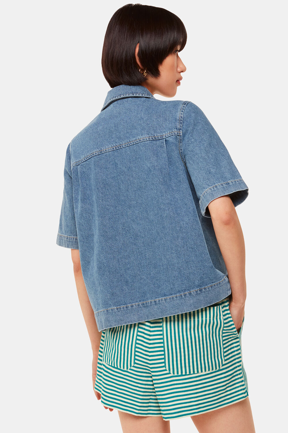 Stripe Linen Blend Short