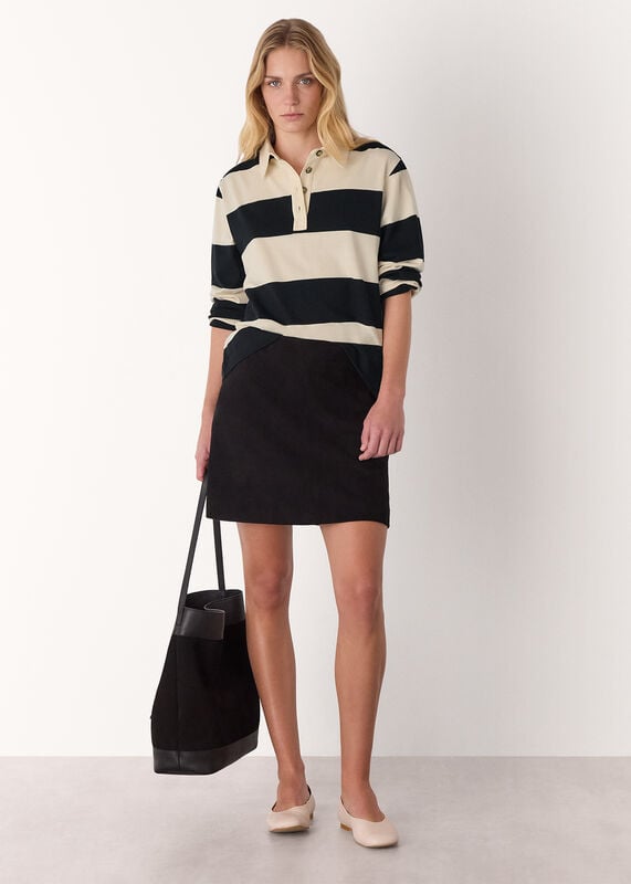 Ivory Stripe Polo Shirt