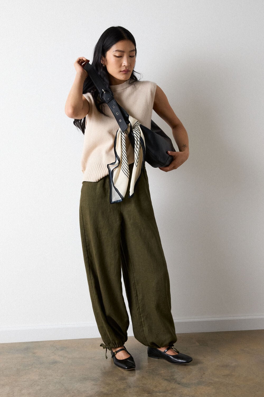 Ivory Wool Sleeveless Tank