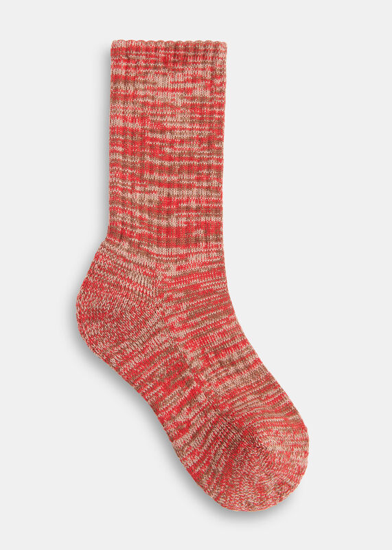 Red Chunky Marl Socks