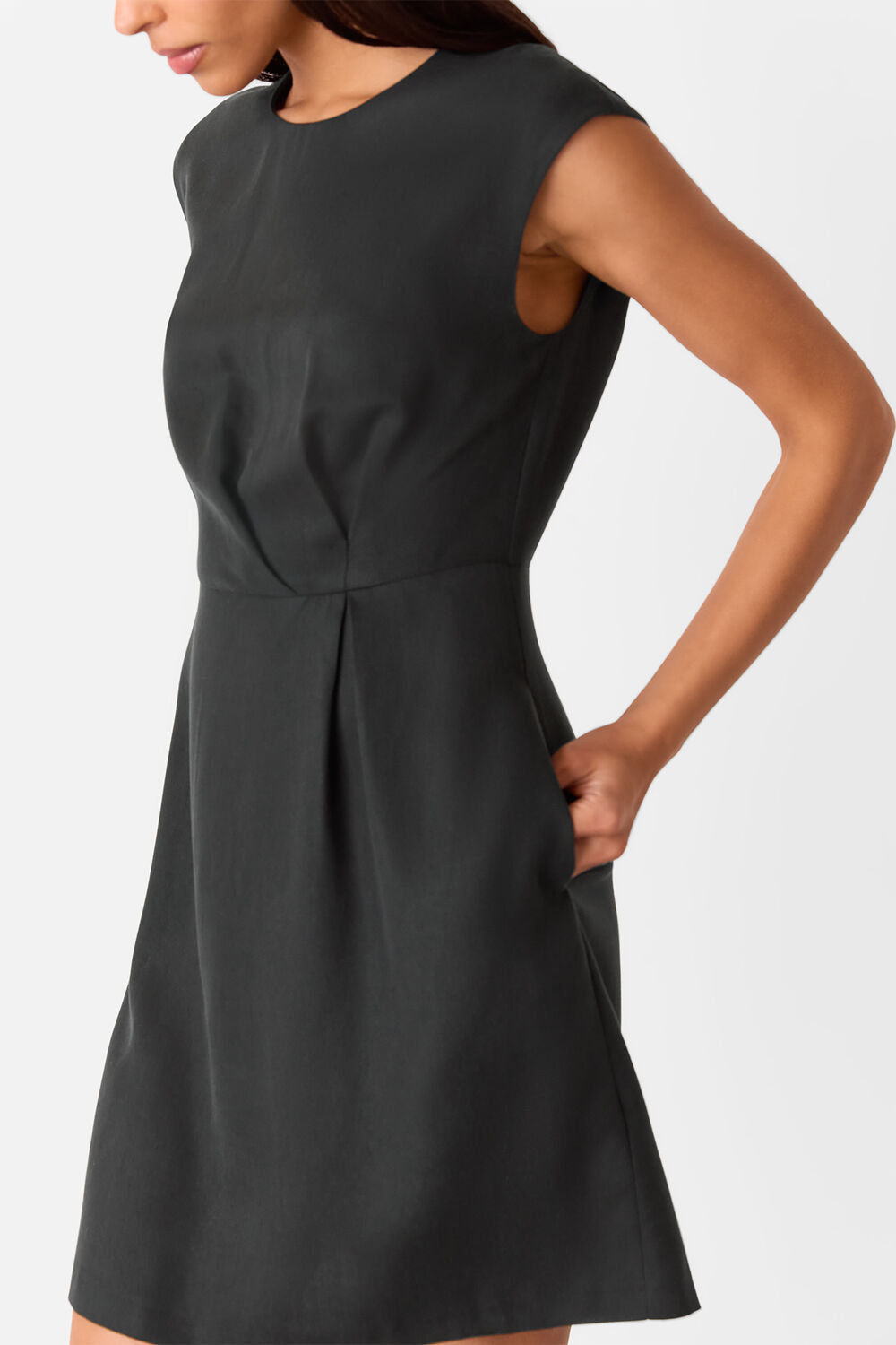 Black Twist Detail Mini Dress