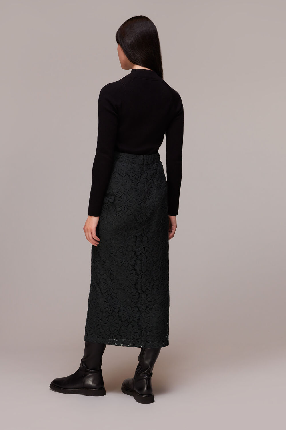 Lace Column Skirt