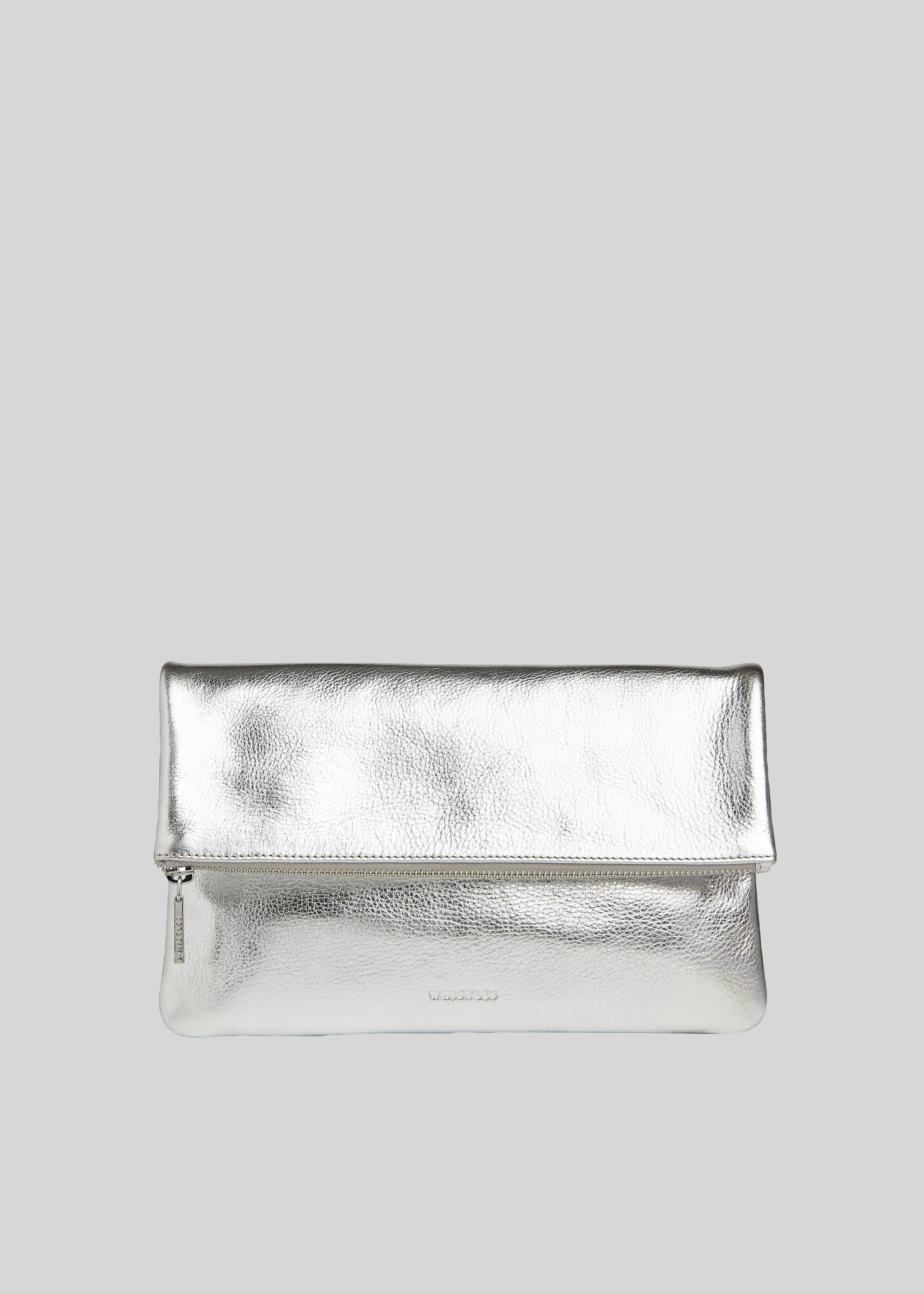 silver clutch bag
