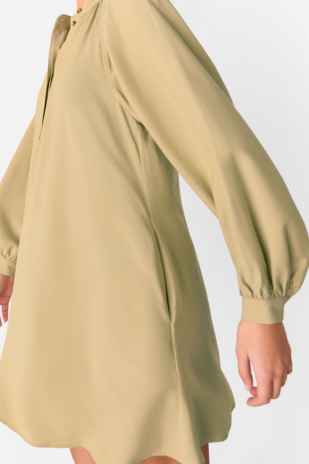Sage Green Full Volume Gathered Dress