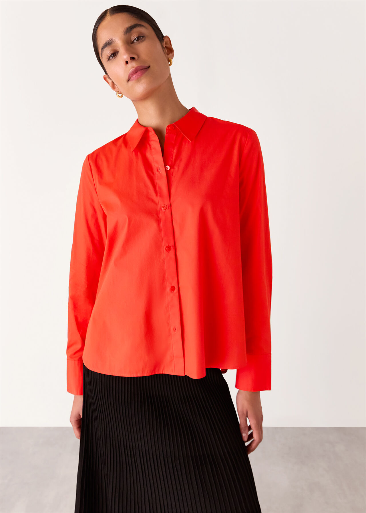 Boxy Relaxed Cotton Shirt