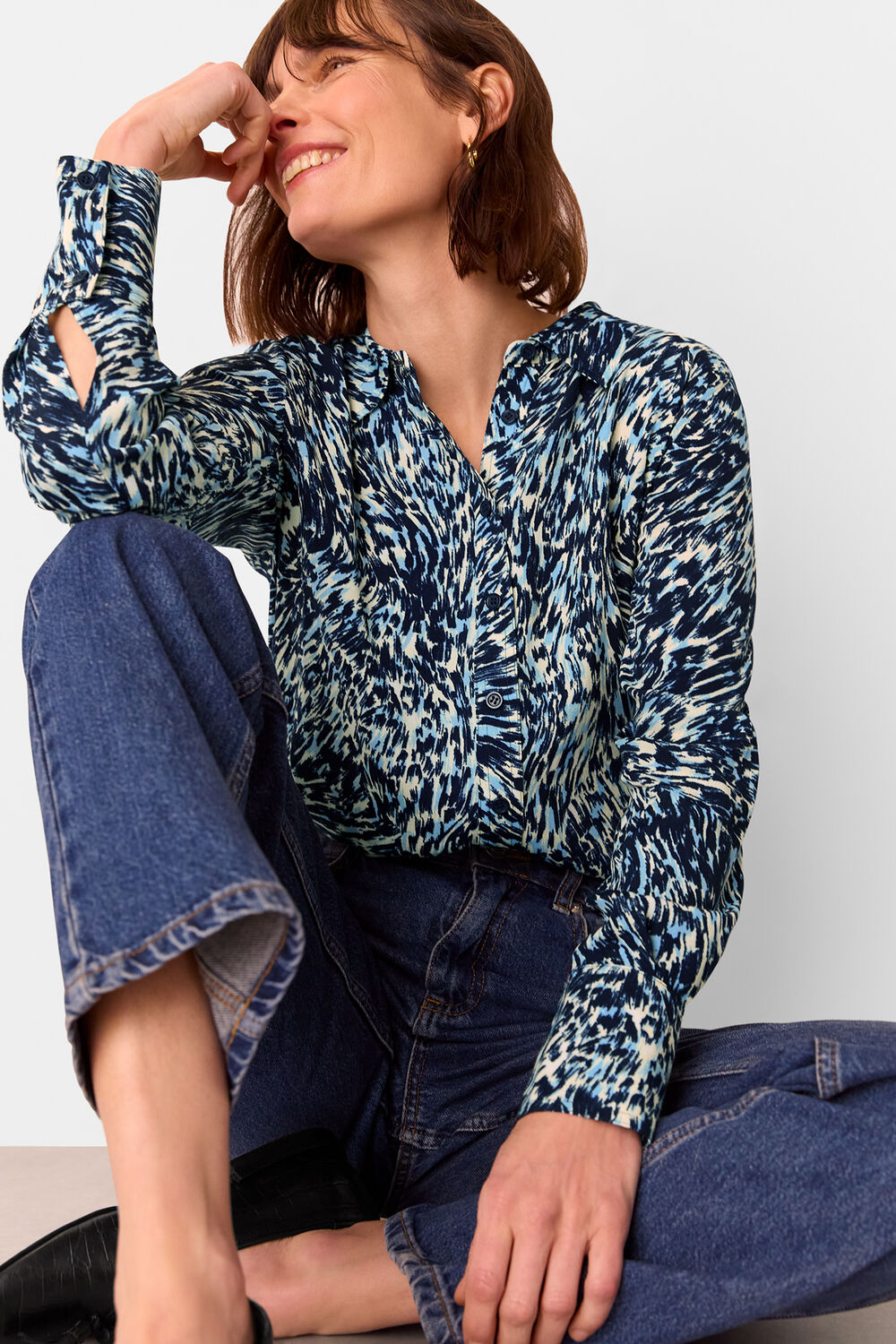 Leopard Swirl Print Shirt