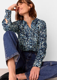 Leopard Swirl Print Shirt