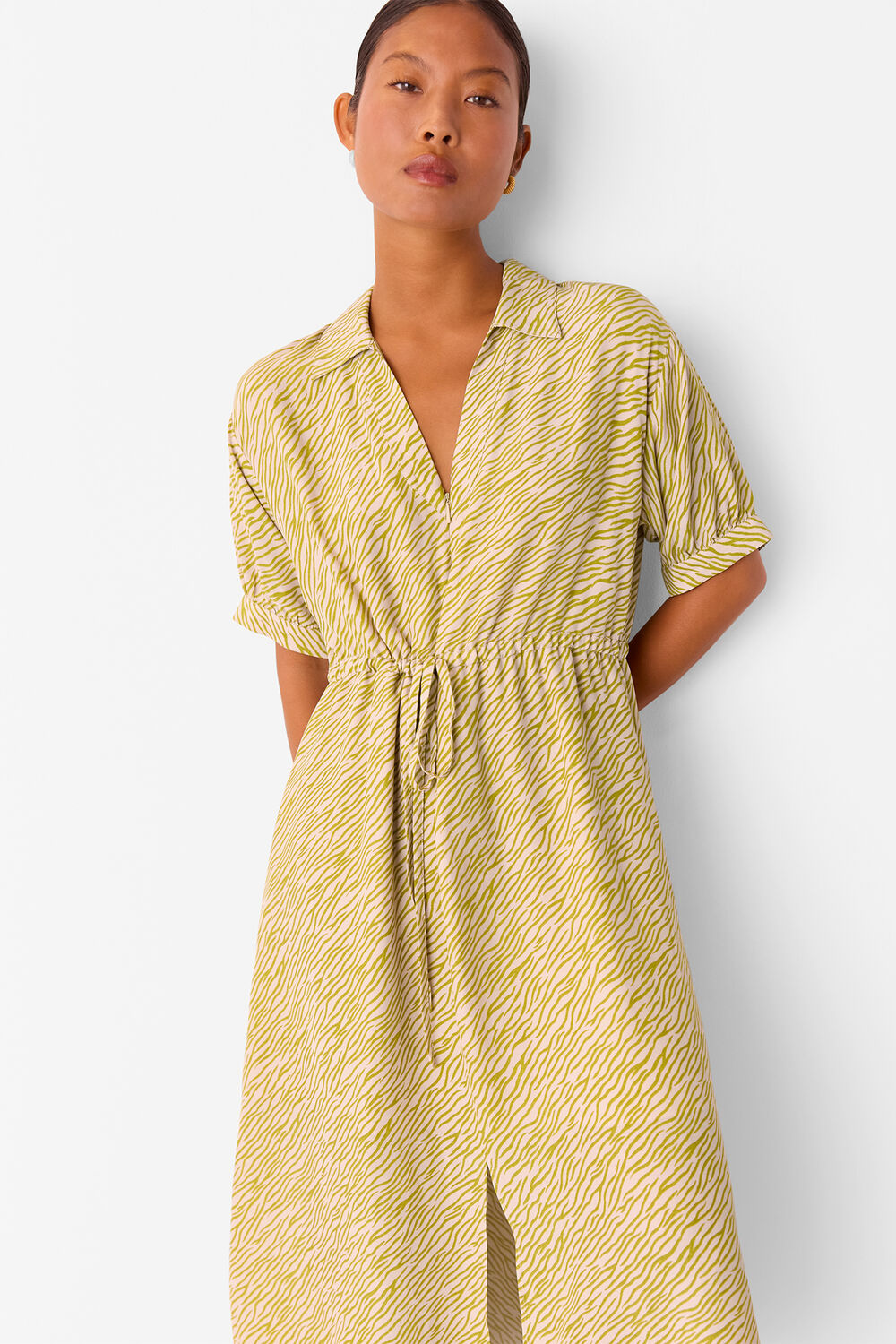 Petite Tiger Flame Midi Dress