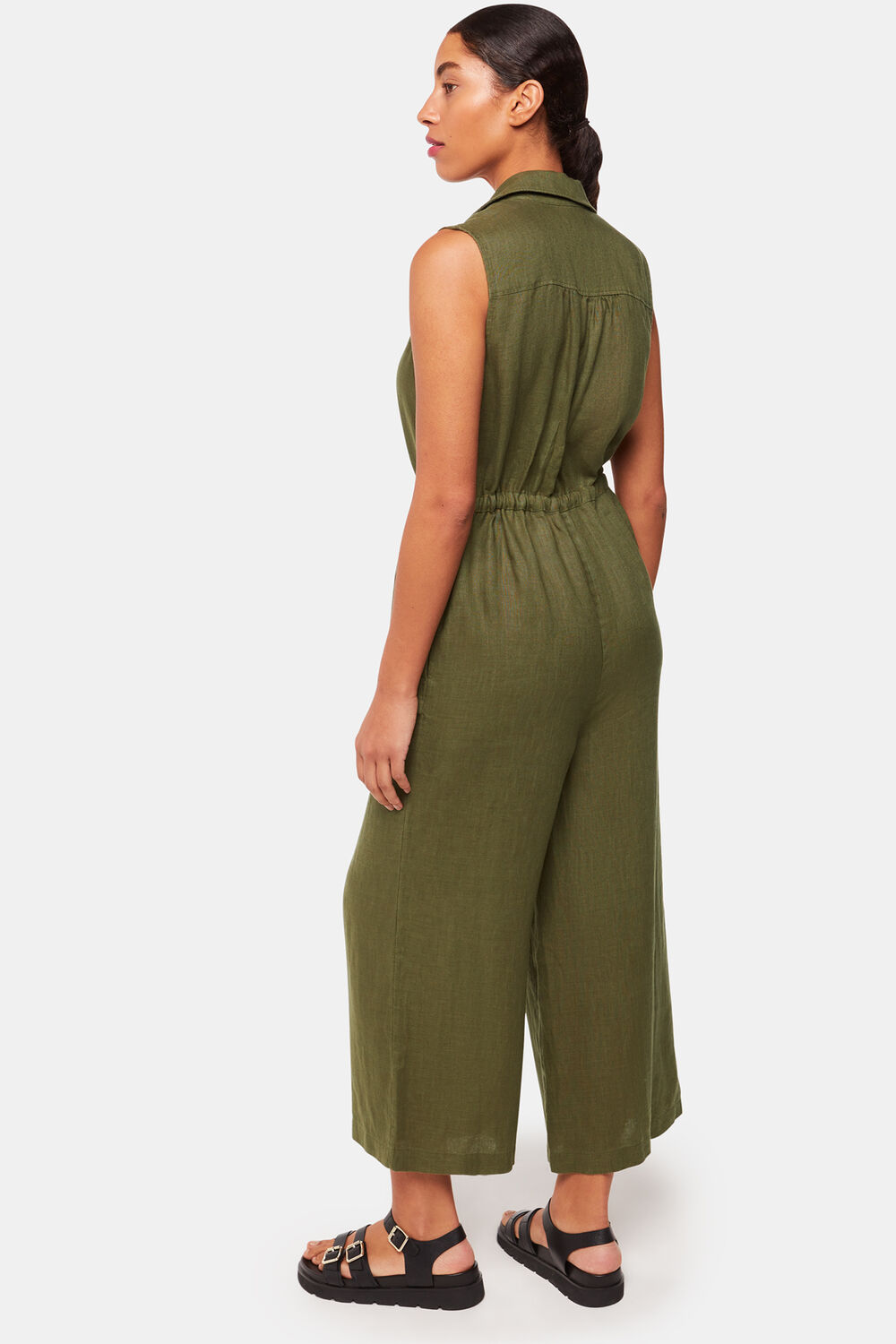 Bella Linen Wrap Jumpsuit