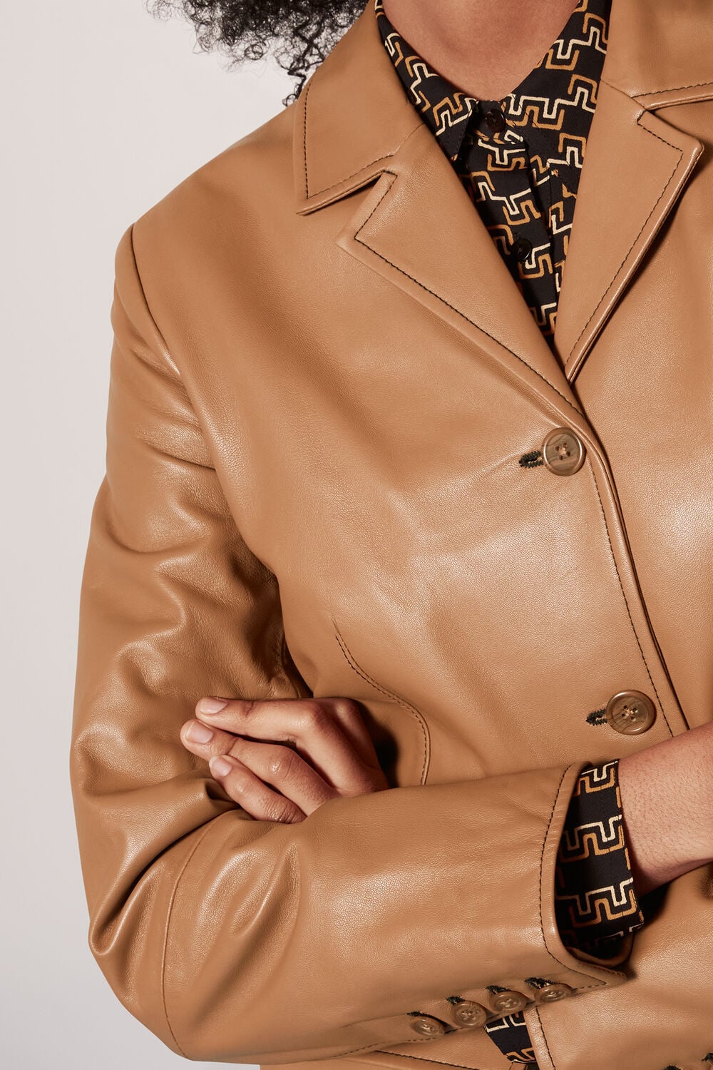 Stevie Leather Blazer
