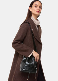 Giulia Croc Bucket Bag