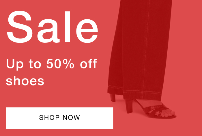 up to 50% off women's shoes