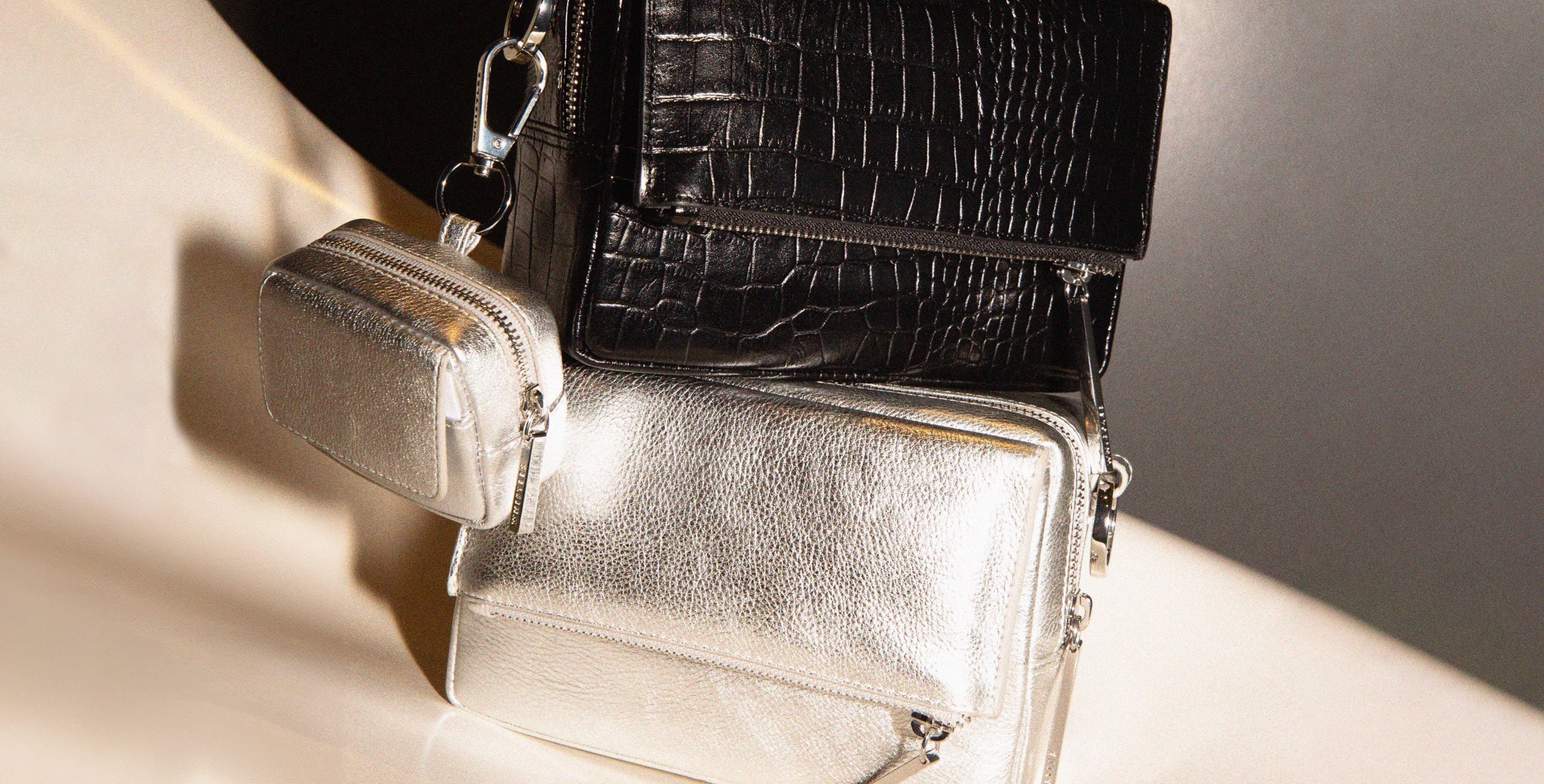 Black and sliver Bibi bags